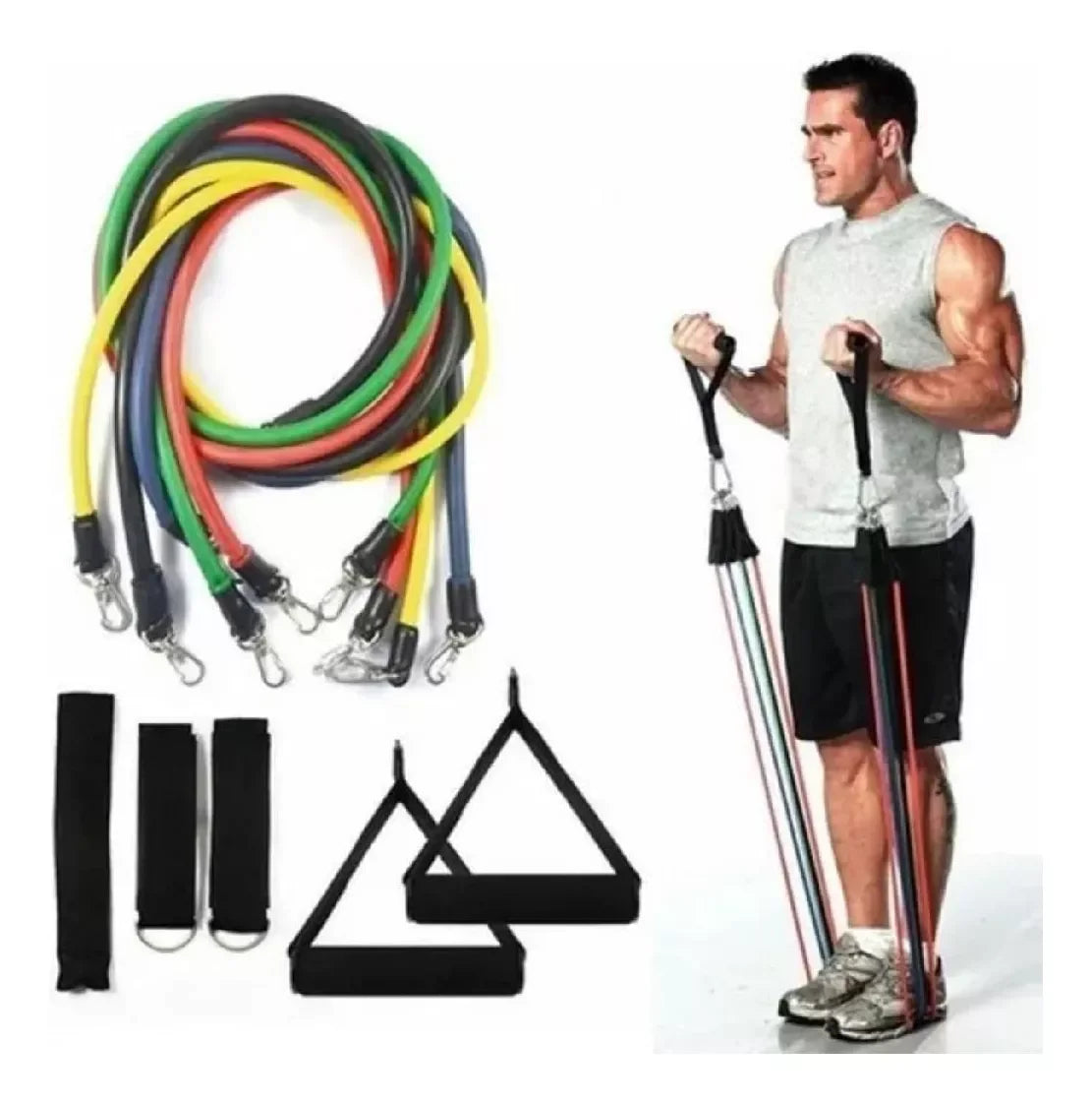Kit 11 Elásticos Extensores Treino Funcional