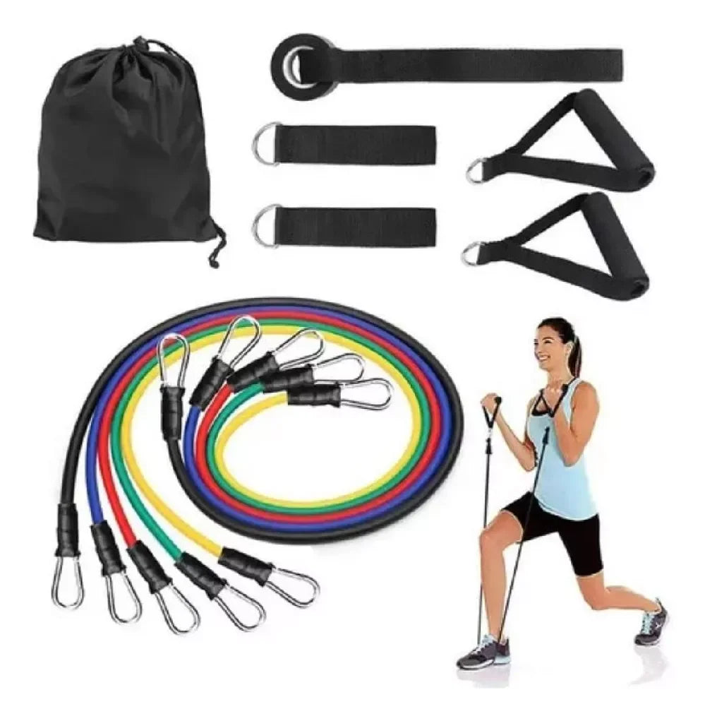 Kit 11 Elásticos Extensores Treino Funcional